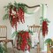Burgundy Wisteria Hanging Flowers 6pcs 48in Silk Garland Vines for Wedding Decor